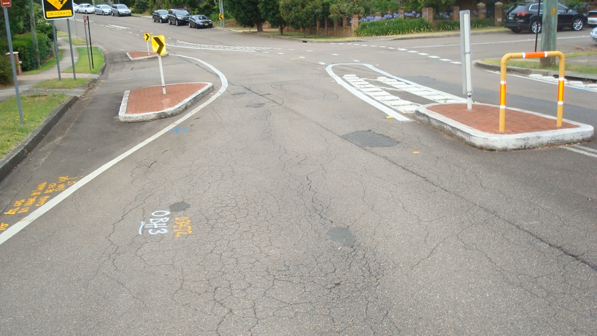 An example of a deteriorated pavement